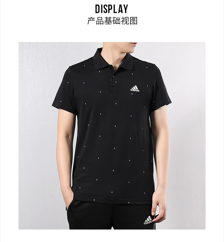 Áo thun Adidas POLO nam 2019 hè mới thể thao thoáng khí áo thun ngắn tay rộng rãi DY8711 - Áo polo thể thao