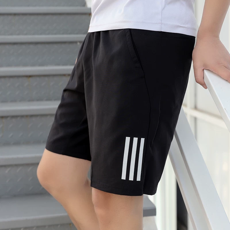 Спортивный костюм Adidas, белая шелковая футболка с коротким рукавом, шорты для зала, для бега