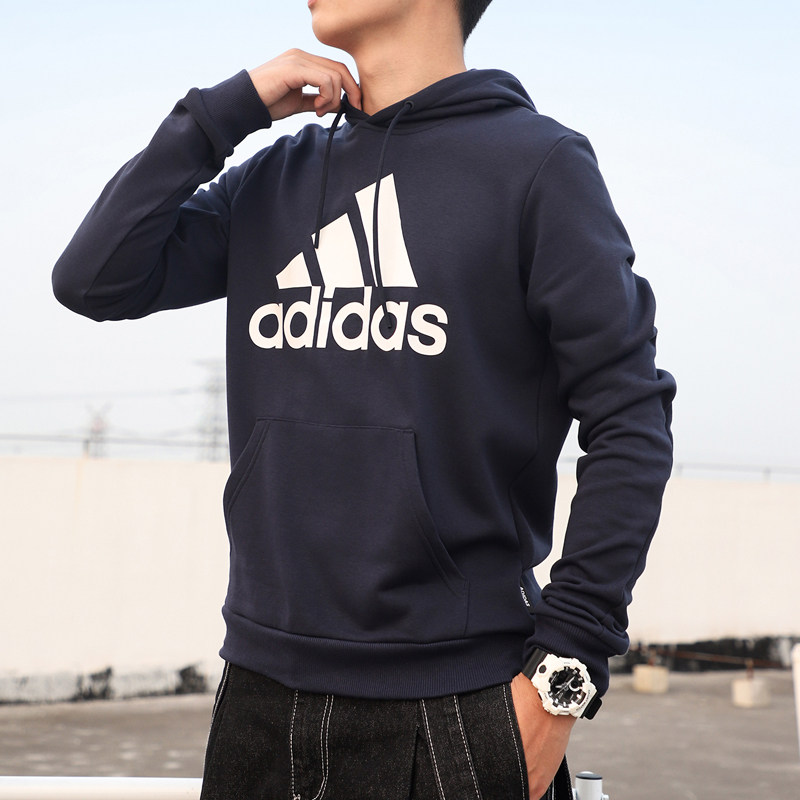 Adidas阿迪达斯连帽卫衣男2020冬季新款保暖长袖运动套头衫GC7342