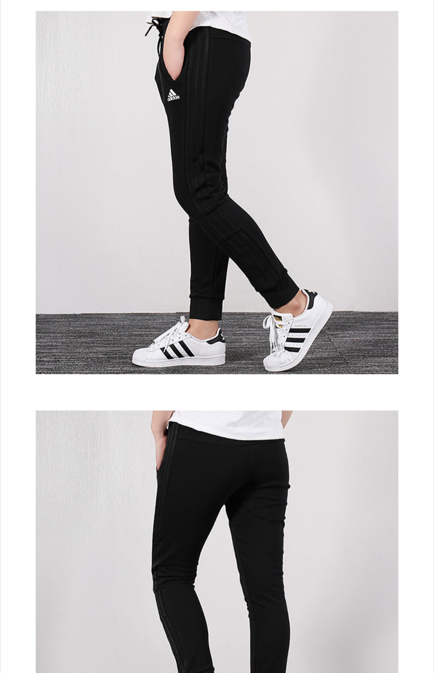 Adidas suit nữ 2019 xuân mới quần áo thể thao có mũ trùm đầu áo khoác sát chân quần - Thể thao sau set đồ thể thao nữ tay dài