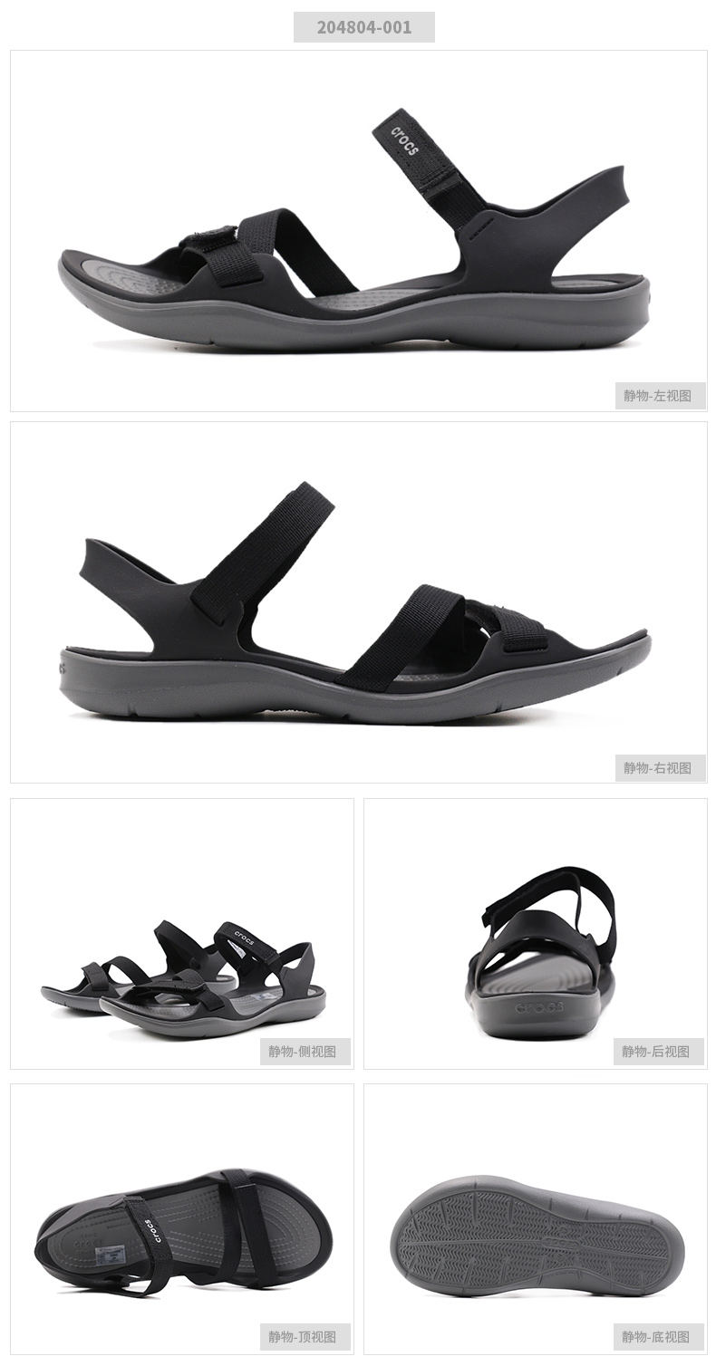Crocs thẻ Luo Chi giày của phụ nữ giày bãi biển 2018 mùa hè mới thể thao và giải trí dép phẳng mặc 204804 dép sandal nữ đi học cấp 2
