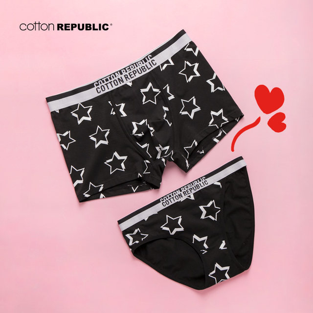 Cotton Republic Men's Boxer Couple Underwear Set Couple Style ວັນ Valentine's Customized Gift Box