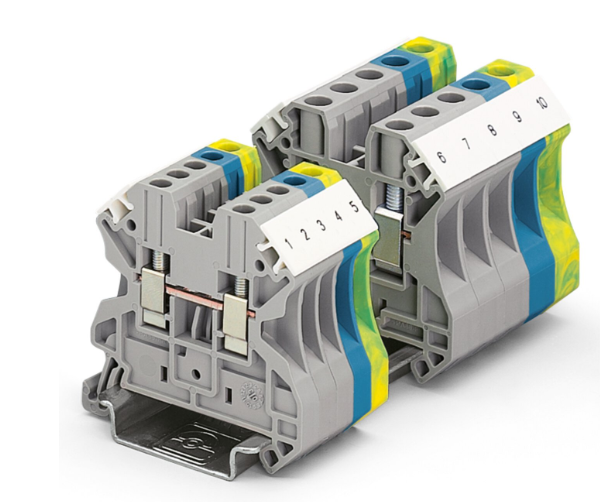 Phoenix straight-through terminal UT 2 5 4 square screw 6 rail ground yellow-green terminal block BU10