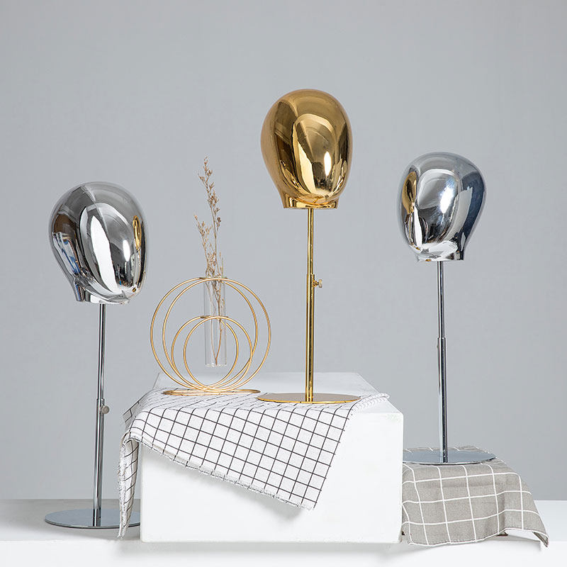 Fashion silver metal hat head mould bracket wig headwig headdrystals display props female models