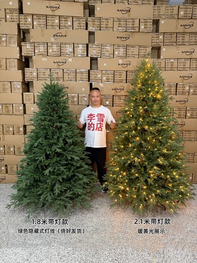 [High-End] Pure Pe Christmas Tree, Pe Tree with Dense Needles, Realistic Bare Tree, 2m 1 for Home Use, 2.4 Luxury 1.5m