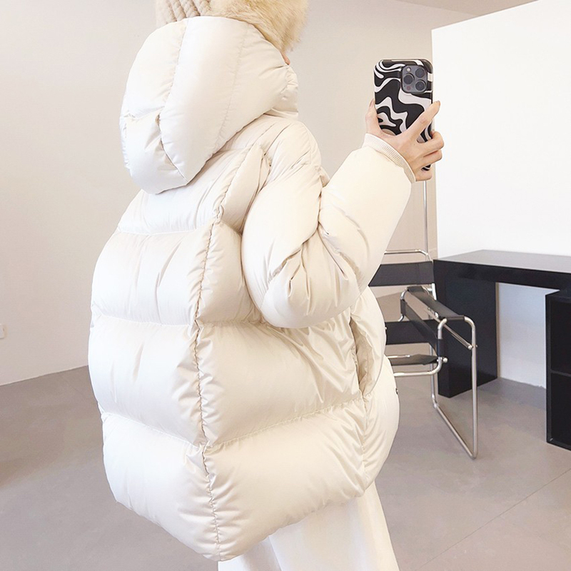 High-Quality Design, Wind-Resistant, Gentle, Korean-Style, Fashionable, Stylish Puff White Goose down Puffer Jacket, Thick and Aesthetically Pleasing High-Quality Design, Wind-Resistant, Gentle, Korean-Style, Fashionable, Stylish Puff White Goose down Puffer Jacket, Thick and Aesthetically Pleasing