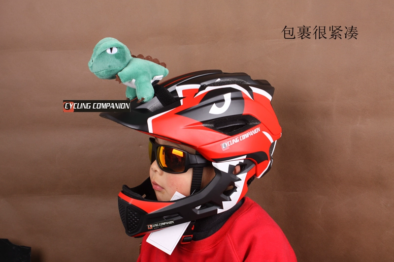 CYCLINGCOMPANION gửi đồ bảo hộ với ánh sáng trẻ em trượt xe mũ bảo hiểm cân bằng mũ bảo hiểm xe cằm bảo vệ đầy đủ mặt mũ bảo hiểm - Smart Scooter