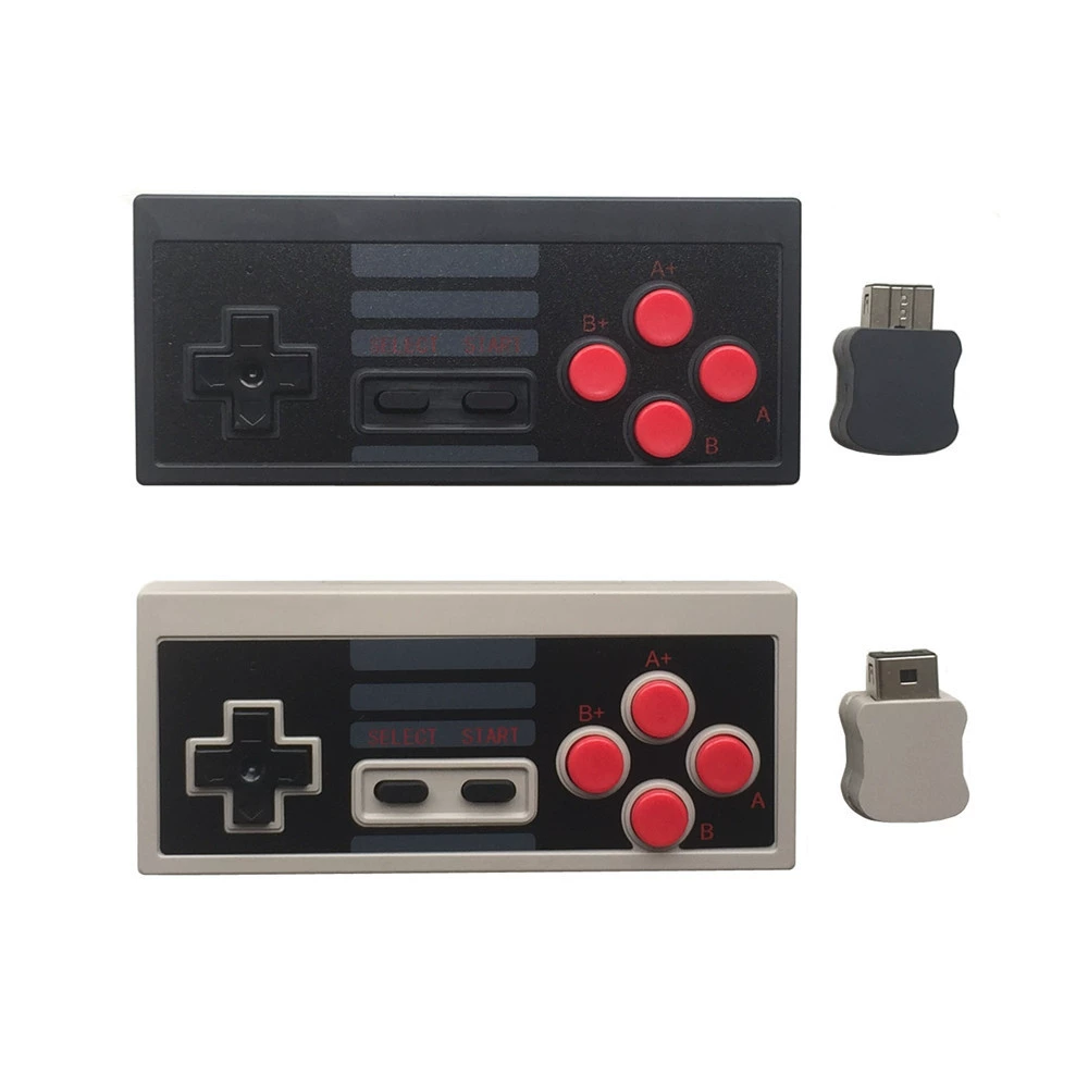 mini NES gamepad máy màu đỏ và trắng không dây 2.4G bộ điều khiển không dây mini Classic Edition - Người điều khiển trò chơi