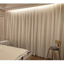 Curtain double layer with gauze Red-ins new all-shading bedroom Girl Cloth Yarn Integrated Living Room Balcony Hook style