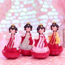 Ancient wind small objects China Wind Tang Dynasty No tumbler Girl Hearts Desktop Decoration Student Holiday Gift Cute Pendulum