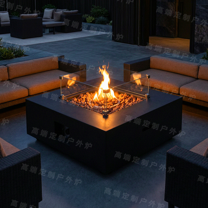 Campfire Stove, Outdoor Patio Gas Heater, Heating Fireplace, Villa Landscaping Ambiance Stove, Homestay Garden Barbecue Grill