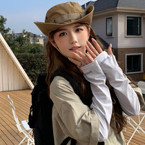 Traveling and playing outdoors versatile minimalist casual personalized letter sun protection sleeves anti-UV comfortable and loose ice sleeves