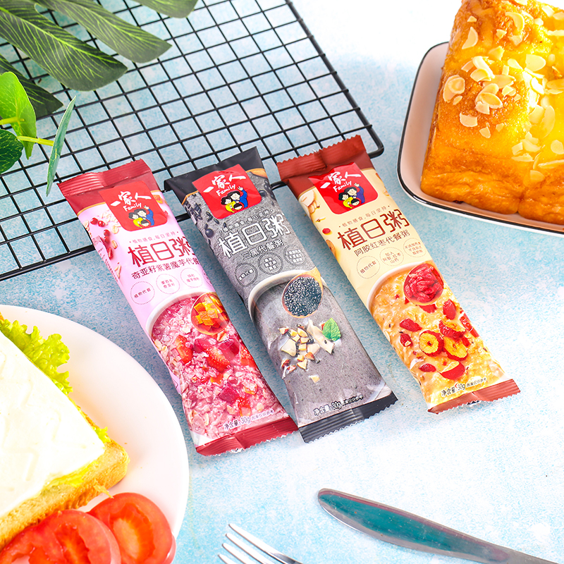 Family planting day porridge purple potato konjac meal replacement porridge donkey-hide gelatin red dates fast food nutrition ready-to-eat breakfast porridge small bag