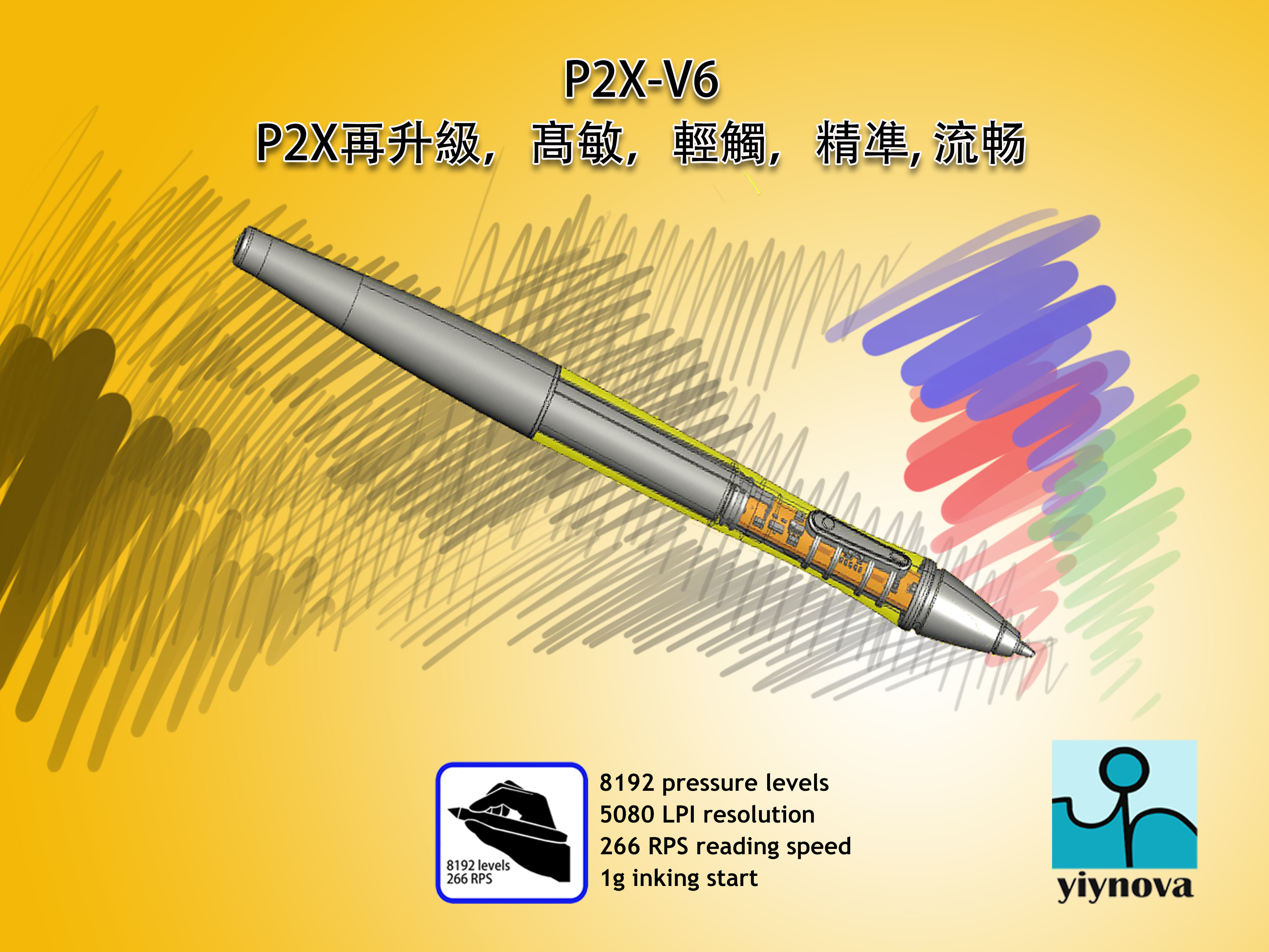 Yiynova V6 Edition 8192 class new hand paint pen