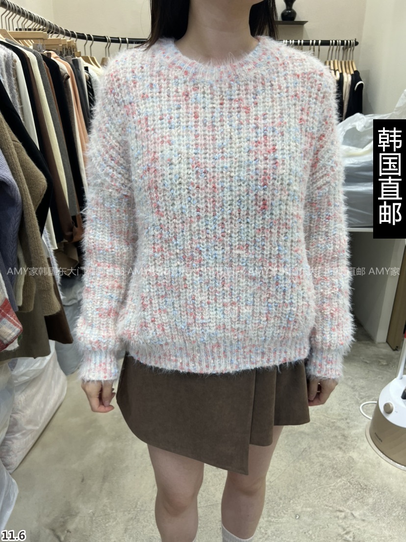Amy Home Korea Direct mail East gate 2023 Winter fit new GROOVY H sweater 21310863-Taobao