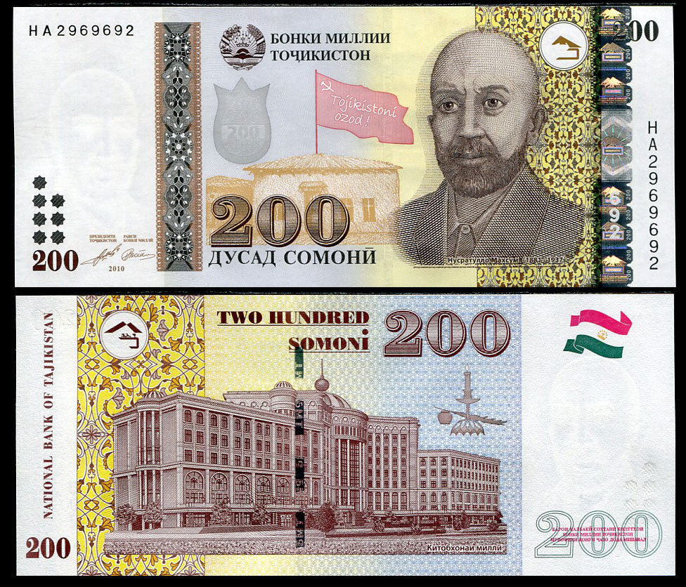 Сегодняшний рубль на таджикский сомони. Валюта Азии.