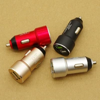 Car Dual USB Charger QC3.0 Высокая зарядка, совместимая с Apple 2.4a 12w Huawei FCP 9V2A