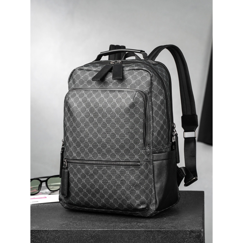 Hong Kong Lvаfgh Men's Bag Retro Backpack Computer Bag Student Large Capacity School Bag Backpack Commuter Business Men's Bag