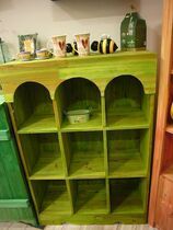(Yesterdays Village) row sitting on the bookshelf shelf pastoral arch cabinet Mediterranean furniture