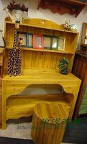 (Yesterdays country) Autumn Fairy tale combination computer desk bookcase Mediterranean solid wood furniture