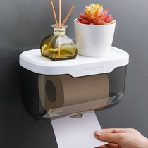 Thickened indoor tissue box roll paper cylinder wall-mounted toilet paste roll paper box rack portable toilet wall