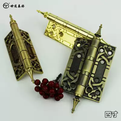 Taihe pure copper bearing silent interior door hinge 4 inch solid wood indoor door flat hinge hinge price