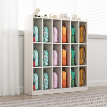 Storage rack kindergarten classroom solid wood bag cabinet organizing locker training class area corner locker solid wood bookcase