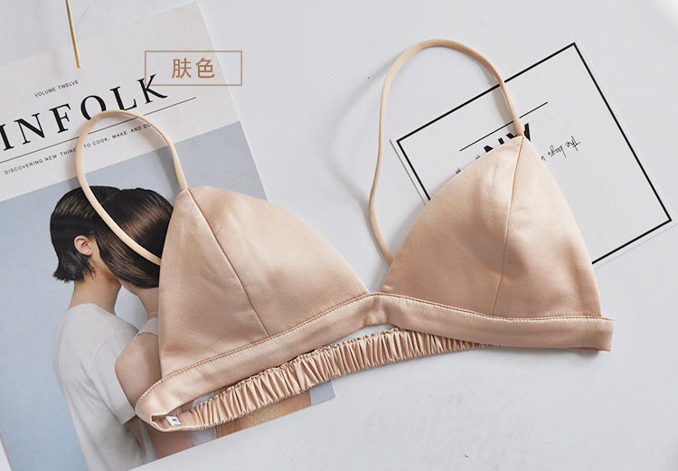 [Giải phóng mặt bằng đặc biệt] Thin Belt Triangle Cup Không có vòng thép Boneless mỏng Bra Bikini Beauty Backless Underwear