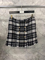 Thom Browne Japan 19 Spring Summer TB Stream Suo Side High Waist Short Skirt Black And White Plaid Half Body Dress