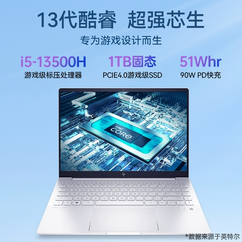 [Многоцветная настройка] Дополнительный ноутбук HP Star BookPro14 с процессором Intel Core i7 13-го поколения и экраном 2,8k, тонкий и легкий студенческий офисный ноутбук Официальный магазин HP, новый продукт