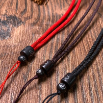 Jade pendant high-end hand-woven hanging rope Jade pendant rope Jade chain rope black red brown men and women children can wear