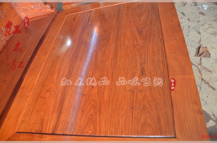 Gỗ hồng mộc Miến Điện hai mặt chạm khắc ghế sofa phong cảnh bộ 6 đồ nội thất bằng gỗ gụ Đông Hưng gỗ gụ - Bộ đồ nội thất ghế gấp thông minh