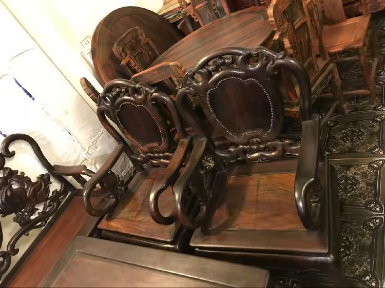 世 Đồ nội thất cũ Sofa gỗ hồng sắc Đồ gỗ cũ Đồ nội thất bằng gỗ gụ Sian gỗ hồng mộc đặc biệt - Bộ đồ nội thất mẫu giường ngủ đẹp
