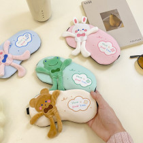 Womens sleep blackout eye mask cute relieving eye fatigue special breathable non-pressure eye protection for female and male students during lunch break