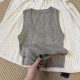 Early spring threaded knitted suspenders for women's summer clothing U-neck anti-exposure sleeveless vest top with base shirt outside