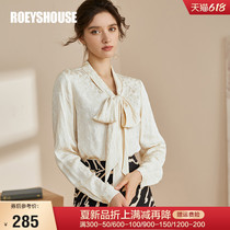 Rocoat Temperament Ensemble Led Shirt 2022 Spring Dress New Knowable Rice White Shirt Long Sleeve Blouse 03174