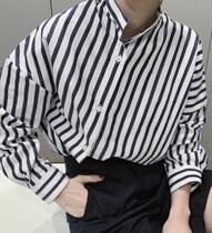 Gas field must have a different asymmetrical striped shirt Nordic small crowddesigner