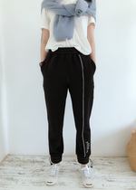 This autumn and winter you will need more than the autumn pants is a thick solid sport pants male and female with the same small crowdcard