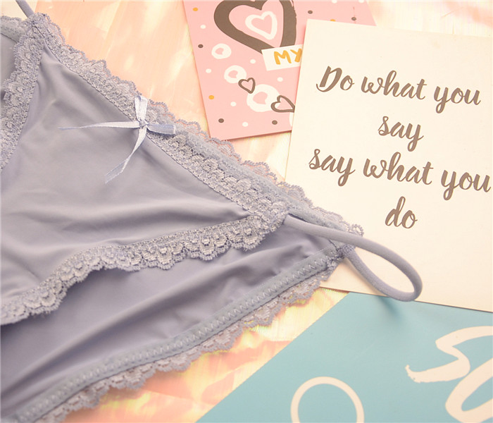 Mới châu Âu đơn sữa lụa bên thắt lưng mỏng ren bên hông trơn trượt của phụ nữ cotton ngắn eo đồ lót của phụ nữ quần lót cotton