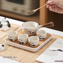 Italian mototo panda kung fu tea set quick cup home lazy teapot teacup gift