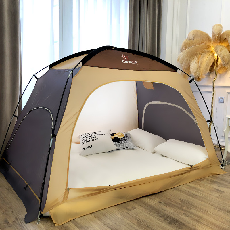 Tent indoor adults can sleep double simple net red winter warm beach seaside sunscreen outdoor thickening rain and cold