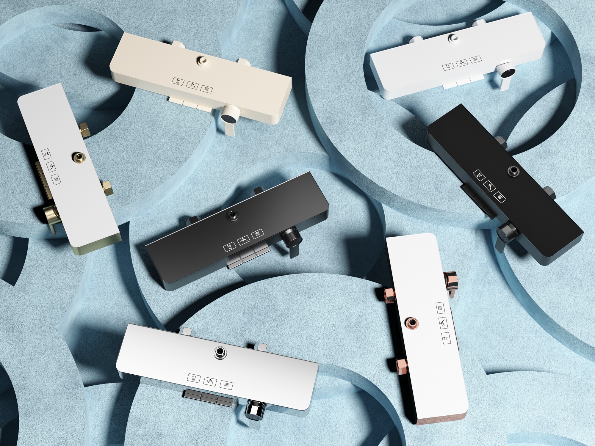 Смеситель для душа 德国奶白色枪灰冷热水花洒套装浴室增压升降沐浴卫生间黑色大淋浴 No brand
