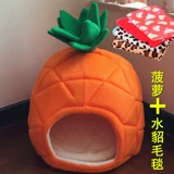 Бесплатная доставка домашних кошек и собачьего хлопкового гнезда/Высокий утолщенный ананасовый гнездо/собачий дом апельсиновый ананас -тип собачьего гнезда.