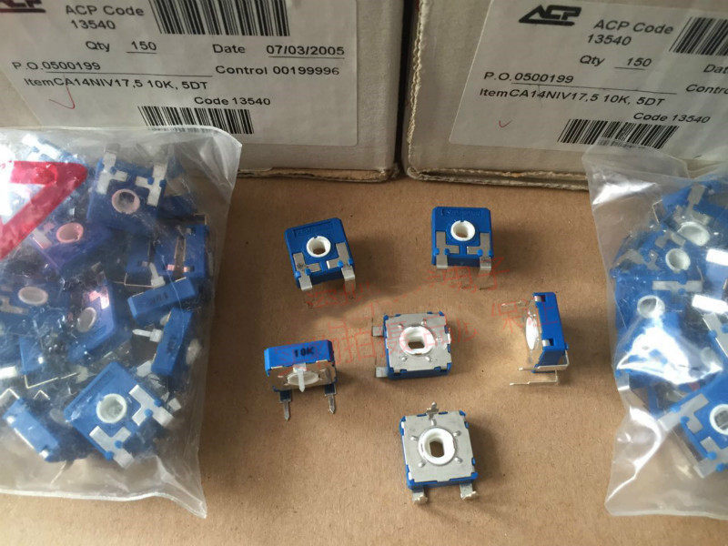 CA14NIV17 5 original Spanish ACP10K horizontal fine-tuning potentiometer adjustable resistor 14*14 belt gear