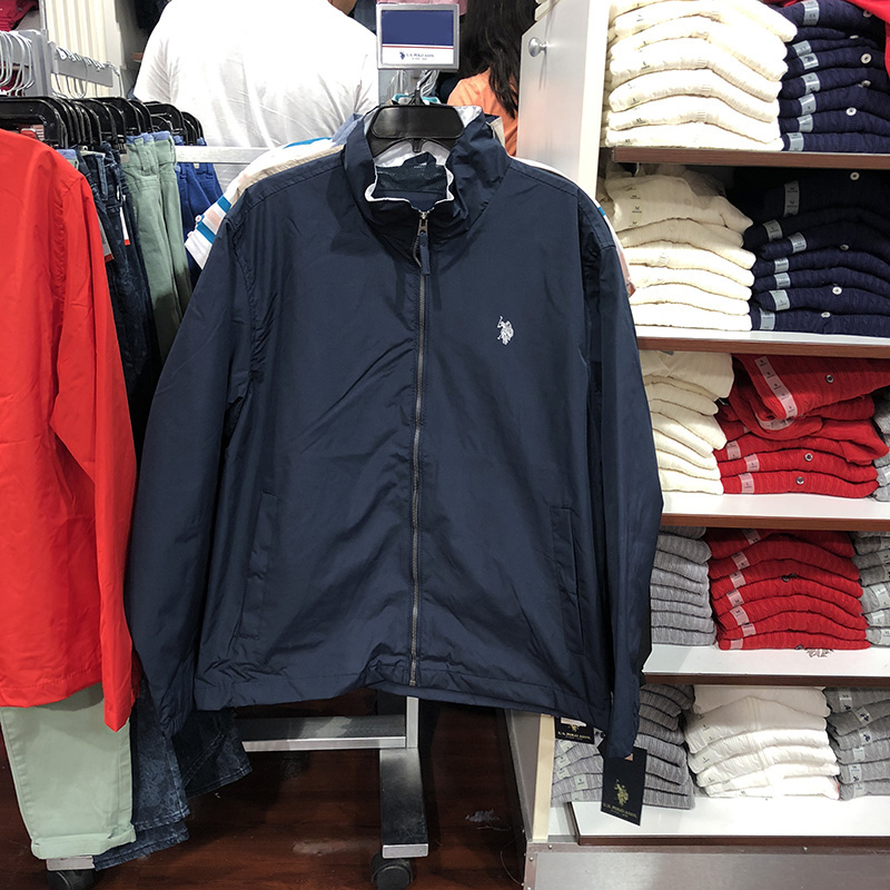 New York Dabao Hoa Kỳ POLO ASSN. Áo khoác dạ nam mùa thu và mùa đông màu sắc đậm khoác