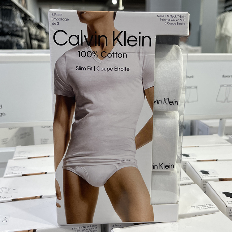 Calvin Klein/Ck Men's Slim Fit Pure Cotton Breathable Home V/Round Neck Base Layer Short Sleeve T-Shirt 3-Pack Calvin Klein/Ck Men's Slim Fit Pure Cotton Breathable Home V/Round Neck Base Layer Short Sleeve T-Shirt 3-Pack