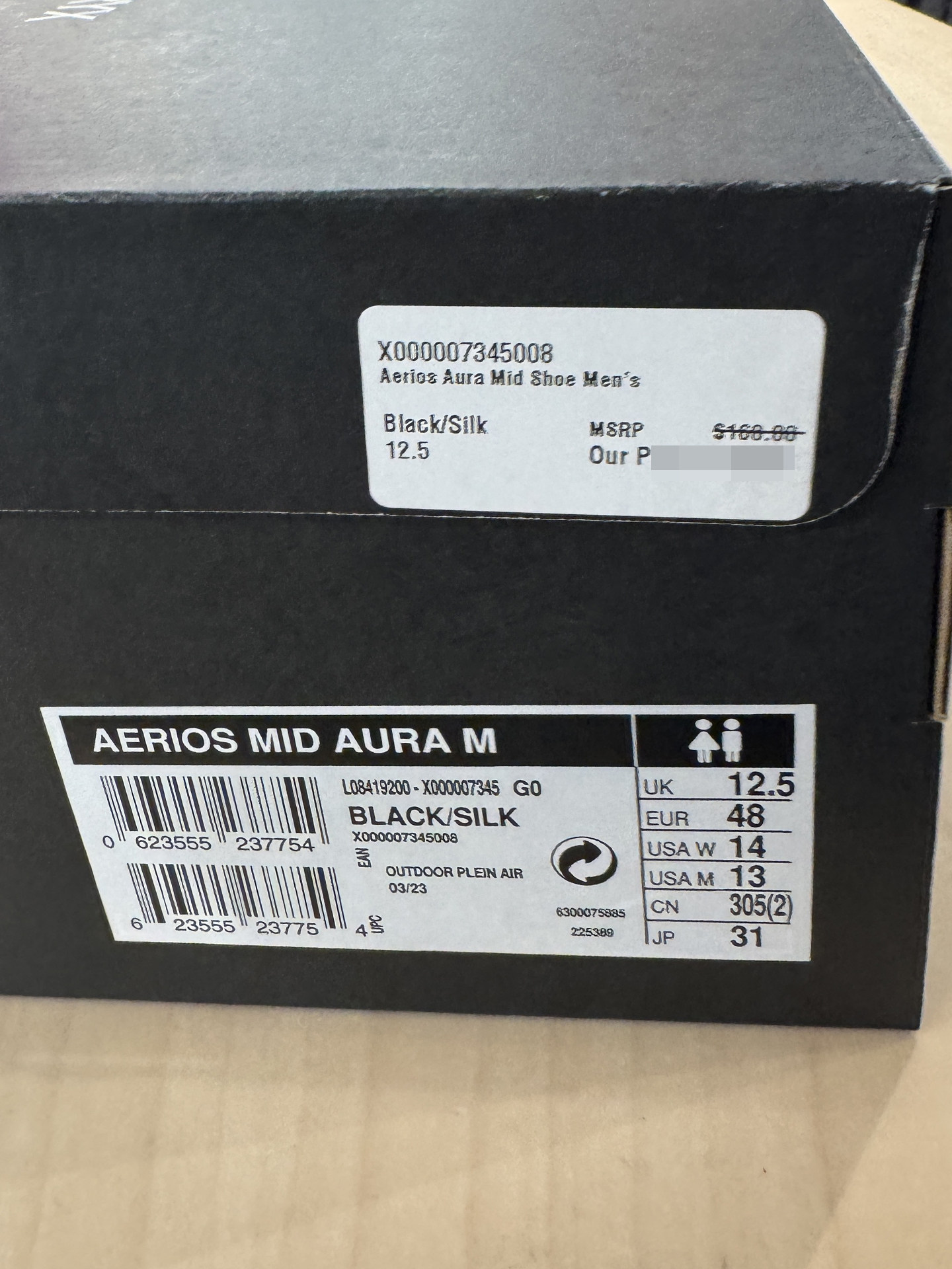 Arcteryx amaos aura mid u подходит для мужчин и женщин помощь кружево V дно обувь ARC'TERYX / Archaeopteryx 