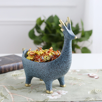 Creative desktop cosmetics storage box net red with the same deer ornaments Nordic ins simple household sundries storage box