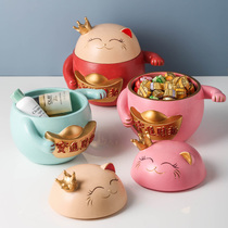 Creative Candy Tray Nut Containing Box Hands up Cat Joe Relocation New Residence Gift Opening Gift Snacks Dry Fruit Pan