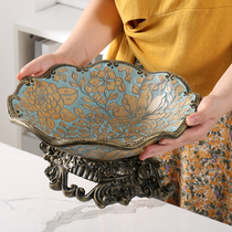 European fruit plate living room modern simple coffee table ornaments home luxury high-end retro light luxury fruit bowl